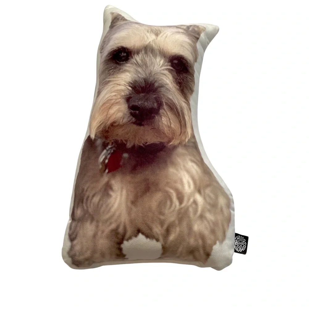 All About‎ Vibe Double Sided Miniature Schnauzer Shaped Pillow 15”